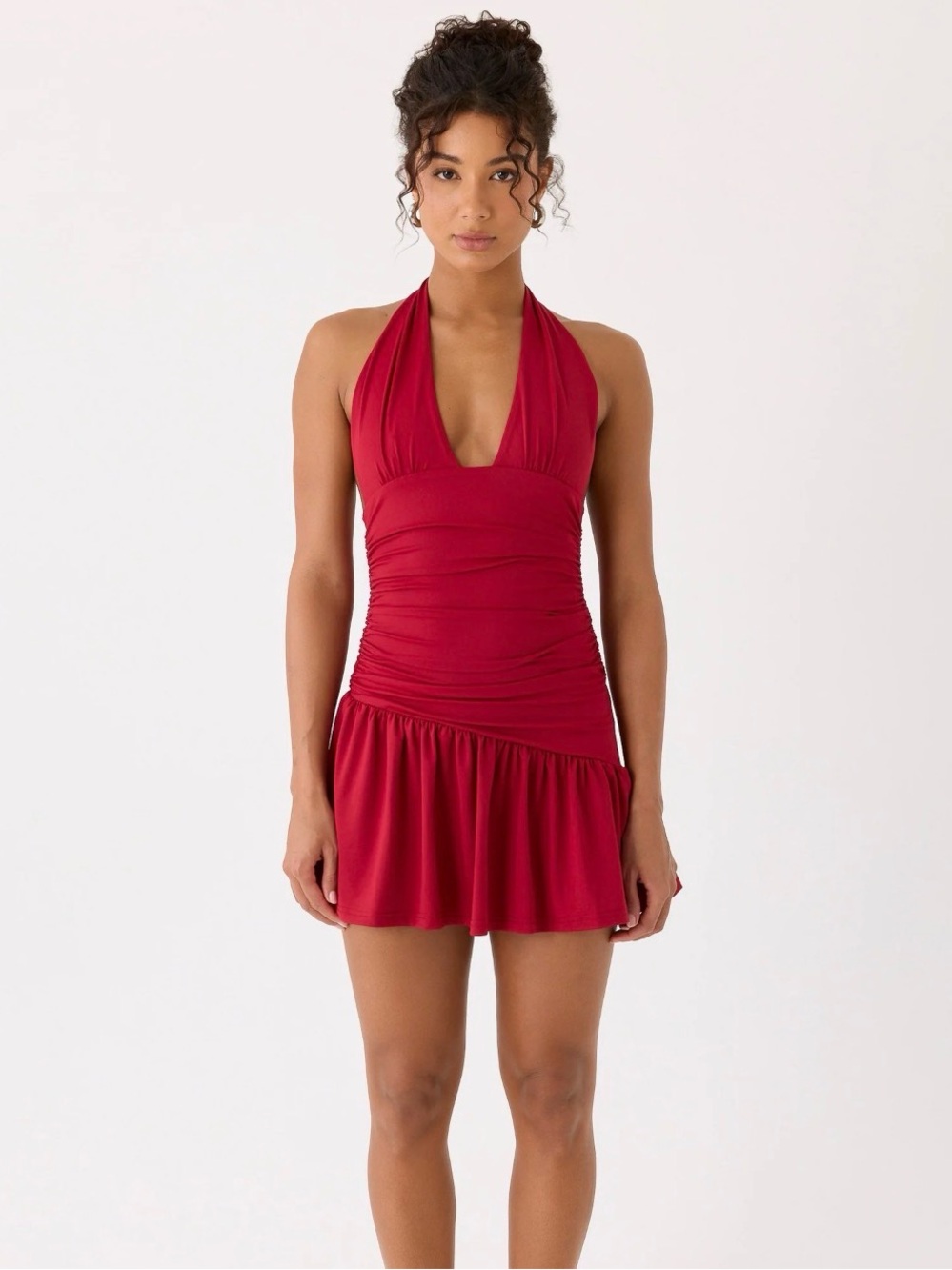 Peppermayo Red Halter Mini Dress - Picture 4 of 5